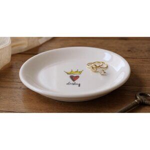 Rae Dunn Artisan Collection Amour & Darling Oval Plates Set Of 2